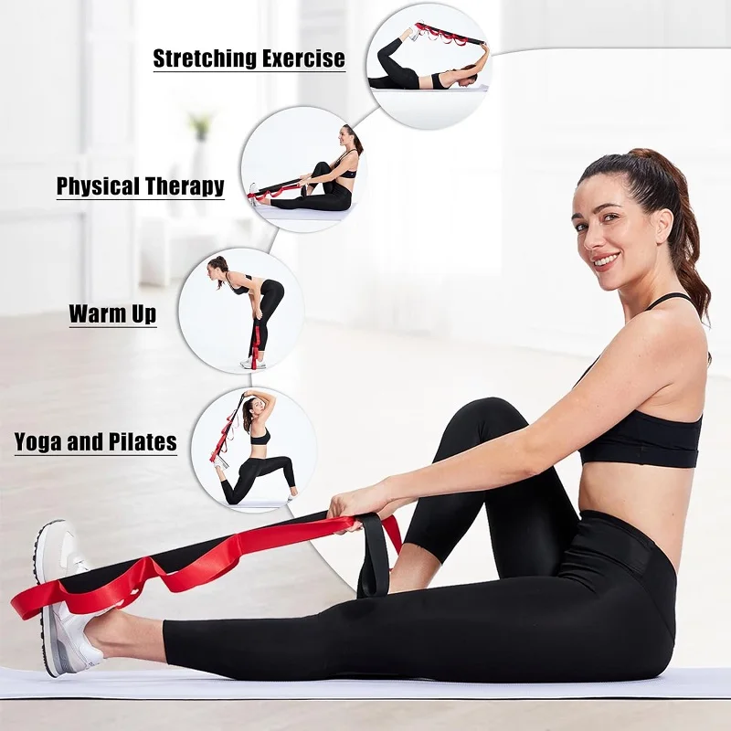 Exercise Strap, Yoga Stretch Assist Strap With 8 Numbered