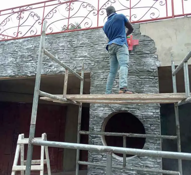 Rubber Polyurethane Used Brick Imprint Stamped Concrete Molds Wall Stamps for a Concrete Retaining Wall