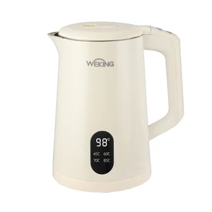 Factory Wholesale Electric Kettle 1.7L with Four Temperature Electronic Display for Chinese Brands Appliances