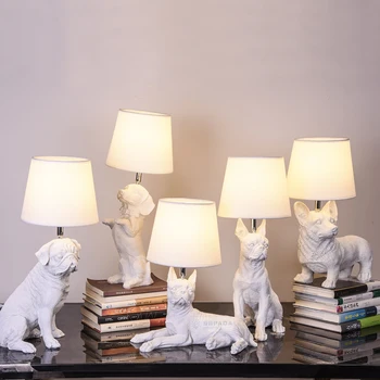 Lampada Da Tavolo LED A Forma Di Cane (Pomerania) - Luce Notturna In Resina, Decorazione Per Amanti Degli Animali