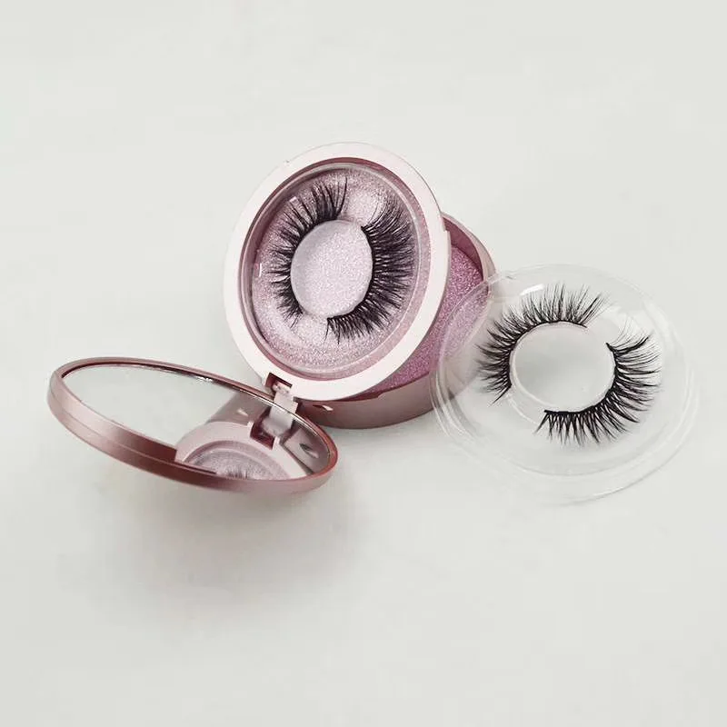 LASHAP double round false eyelashes packing box plastic case custom eyelash cases