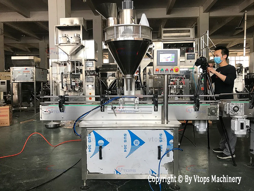 2019 Dry Powder Vtops Filler Coco / Spice / Chili / Curry / Pepper Filling Packing Machine