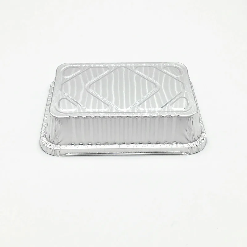 product tia ca71  wholesale popular 8 inch square plate leakproof sealing takeaway food no1 foil container-7