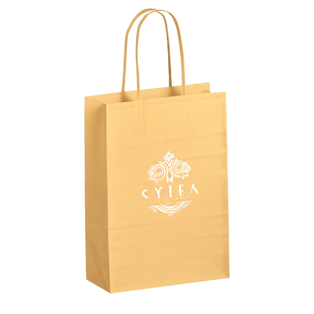 Custom Size Best Quality Printed Logo Paper Tote Bag Ivory Board Colorful Cups for Shopping for Shoes & Clothing