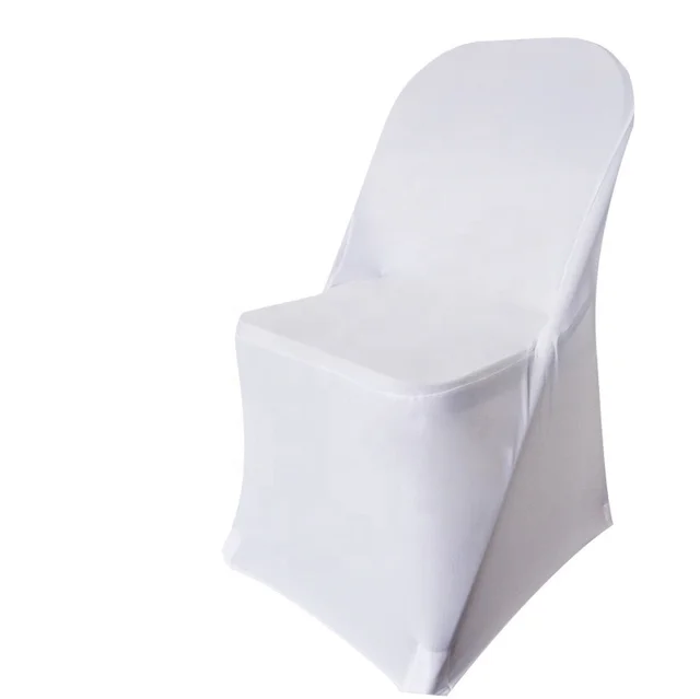 Stretch Spandex Off White Folding Chair Cover for Wedding Party Dining Banquet Events Hotel Restaurant