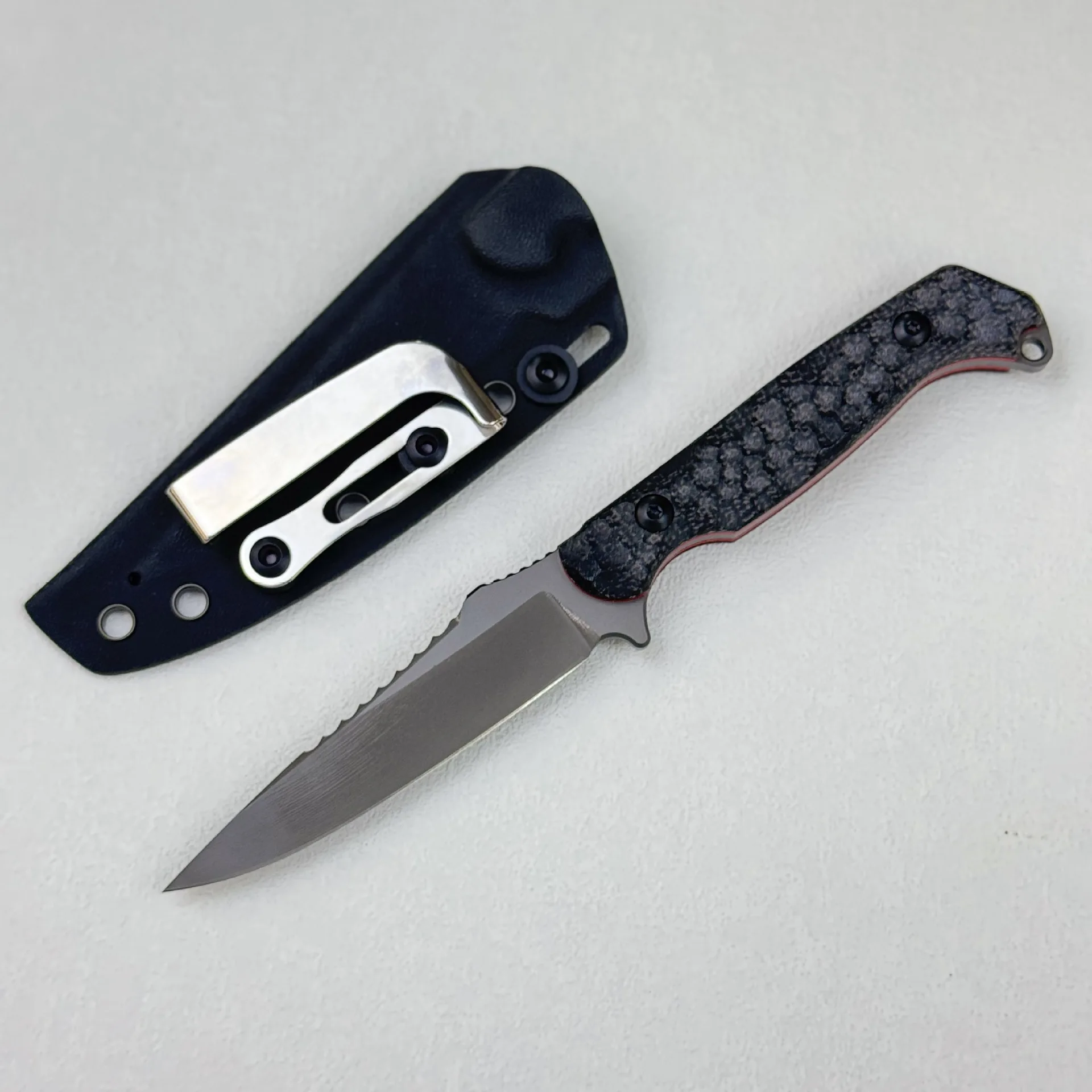 New Outdoor Straight Blade Knife - High Hardness For Camping, Fishing, And Emergency Survival, Micarta Handle, DIY & OEM_voghion.com