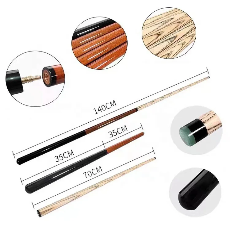 Center Joint One Two Three Piece Snooker Billiard Pool Cue Sticks Carbon Energy As Breaking the World Tulipwood Walnut Cue Stick