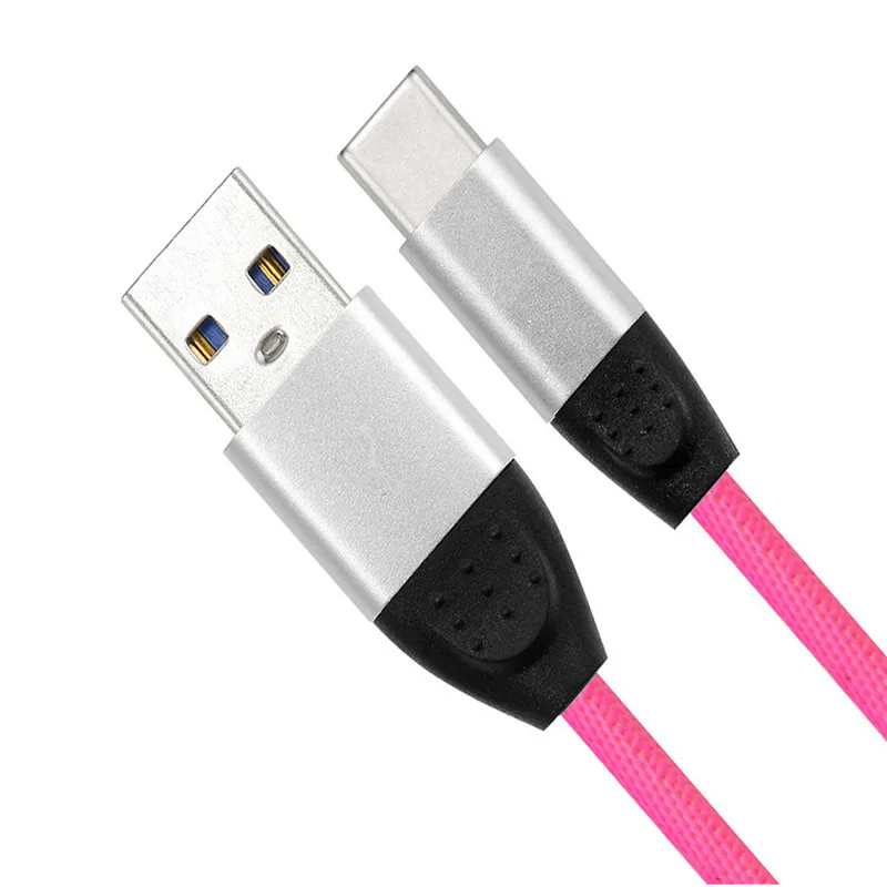 Fast Charge 2A 1M 3FT Rainbow Colorful Charging Cable Mobile Phone USB Cable  for I11Pro Micro USB Android Type C Quick Charge