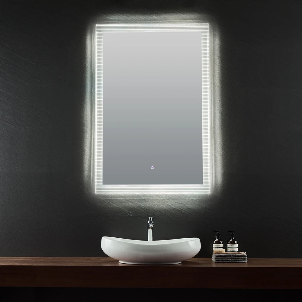 Hotel Modern Customized Frame Luxury Wall Hung Bathroom LED Mirror Affordable Wall Mirror with Wholesale