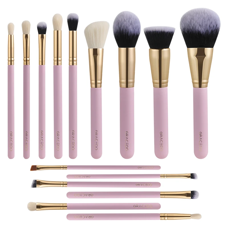 Gracedo Makeup Brush Set 15pcs Premium Cosmetic Brush Foundation Blush