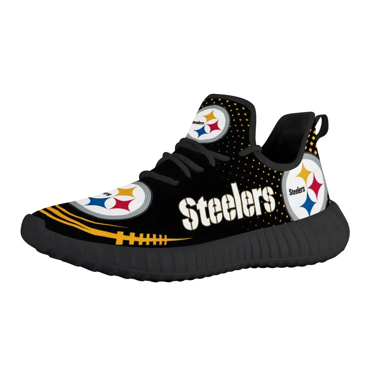 NFL Fans Pittsburgh Steelers Logo Chunky Style Max Soul Shoes Men Women  Custom Name - Freedomdesign