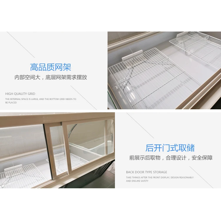 Fresh Meat Open Display Fridge Commercial Meat Freezer Vertical Door Refrigerator Showcase