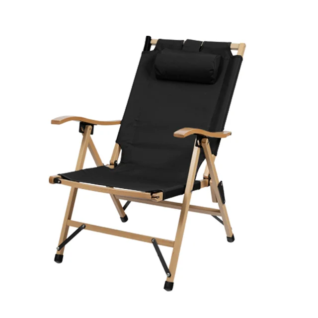 EU US bestsell Beech Outdoor Detachable lounge chair Camping Sunbathing 600D Oxford cloth encrypted backrest