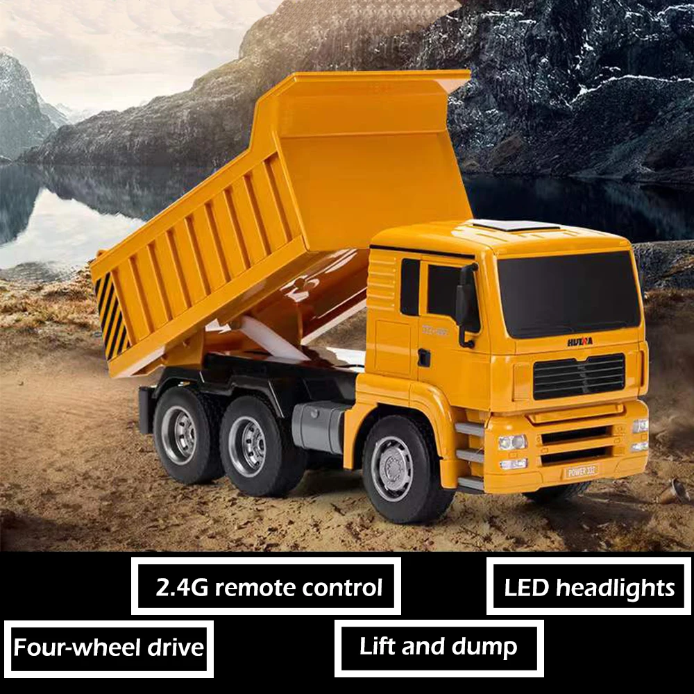 Minicargador Teledirigido 1:20 Para Niños, 9 Canales Con Luces Y Sonido, Brazo Hidráulico, Batería De 60 Min, Regalo De Construcción