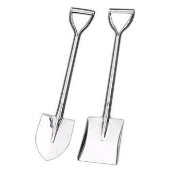 Garden tools square head stainless steel thickened all steel long handle stainless steel shovel camping shovel fire shovel