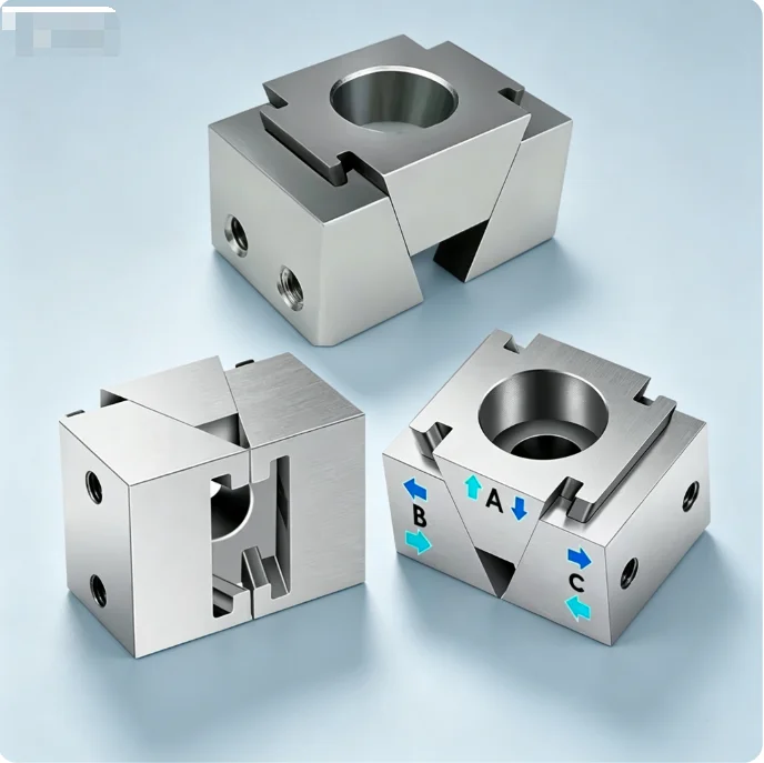 TEBAK Mini OK Vise Locking Jig with M6 M8 Socket Head Screws, CNC Mechanical Positioning Tool