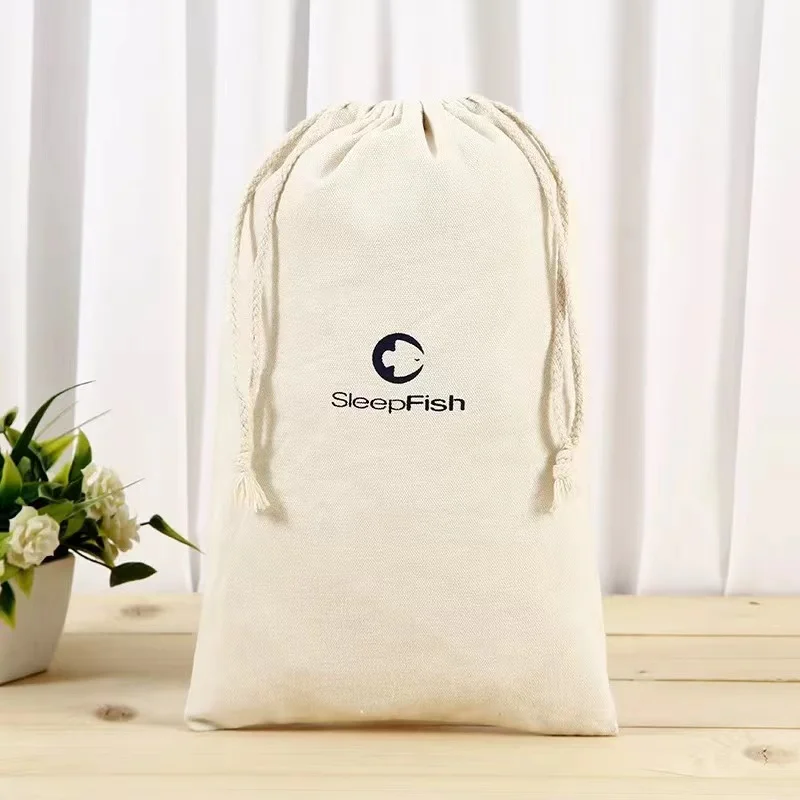 Custom Logo Silk Screen Print Organic Cotton Muslin Bags Double Shopping  Pouch Canvas Drawstring Bag Dust Bag - China Mesh Bag and Shopping Mesh Bag  price