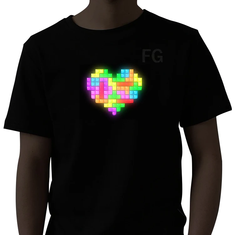 SOUND ACTIVATED HEART LED SHIRT