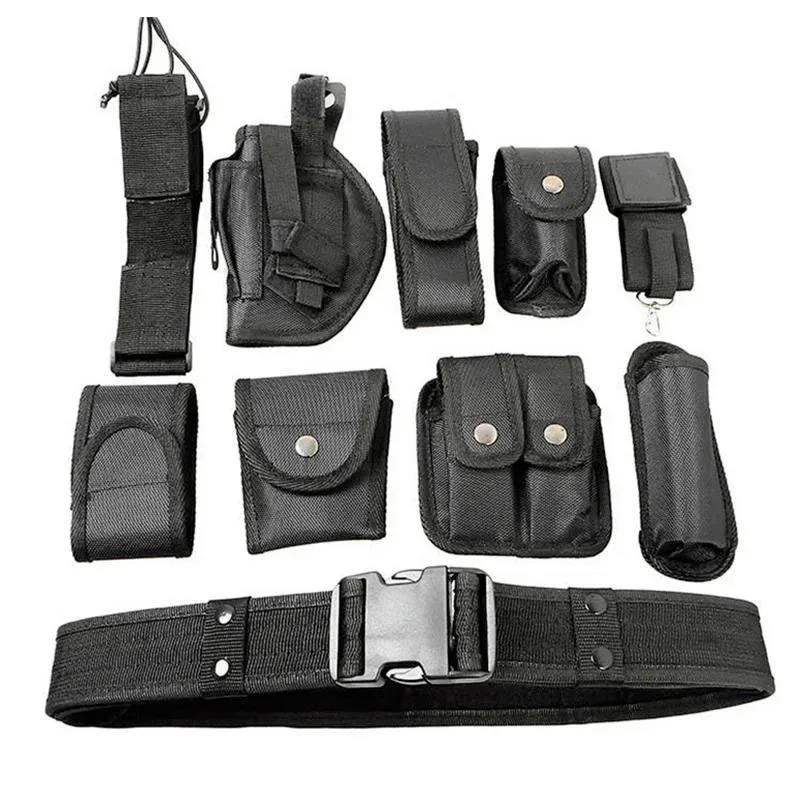 Multifunctional Practical Training Duty Belt Kit with Pouches Tactical Equipment System Set Utility Outdoor Camping Hunting Belt