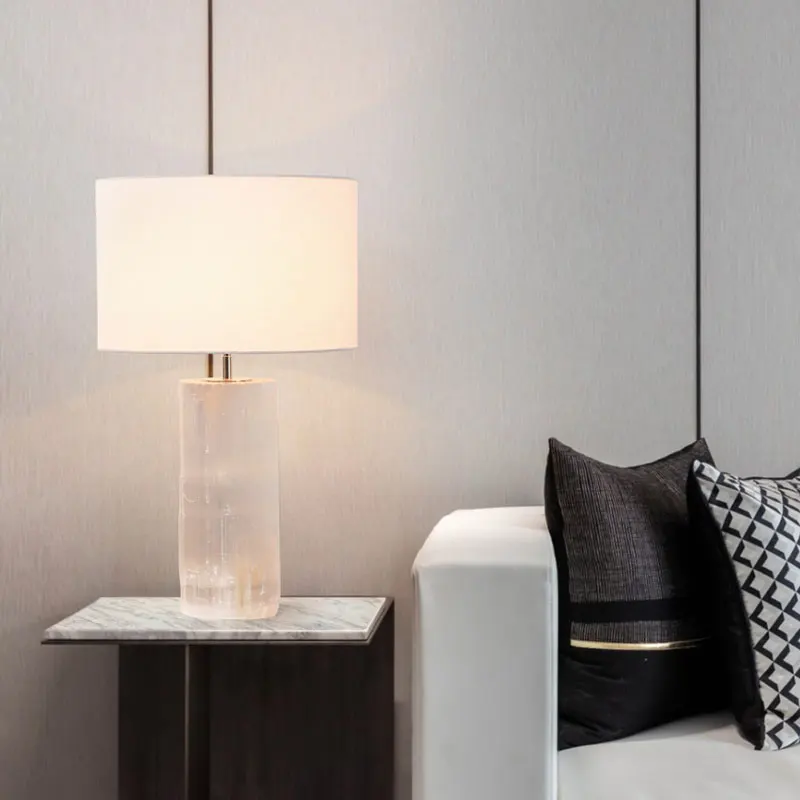 Column lustre en inox glasstable lamp inese porcelain ceramic table lamp selenite table lamp