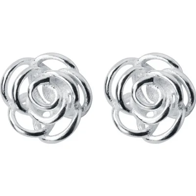 HOVANCI Simple Flower S925 Silver Earring New Design Hollow Rose Sterling Stud Earring for Women for Parties and Gifts