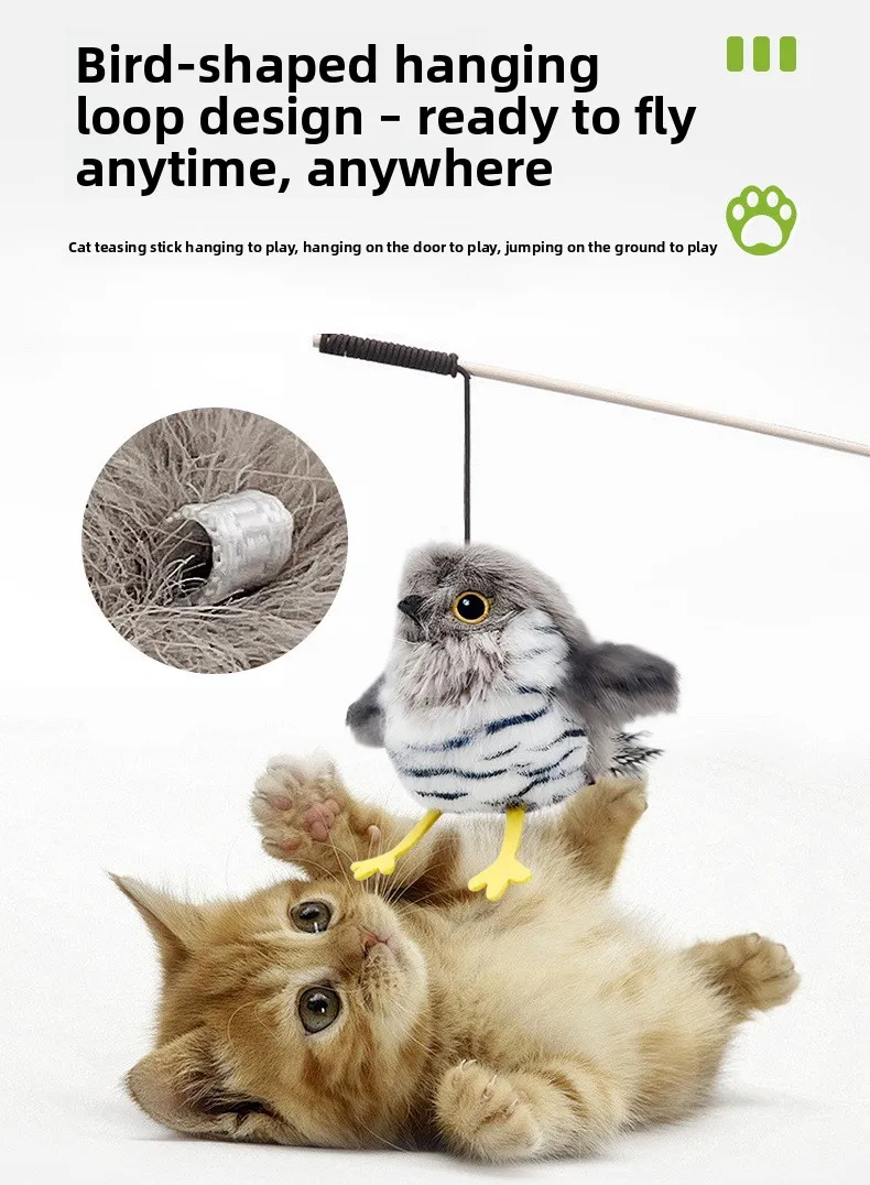 Interactive Bird Toy For Cats With Realistic Sounds And Flight_voghion.com