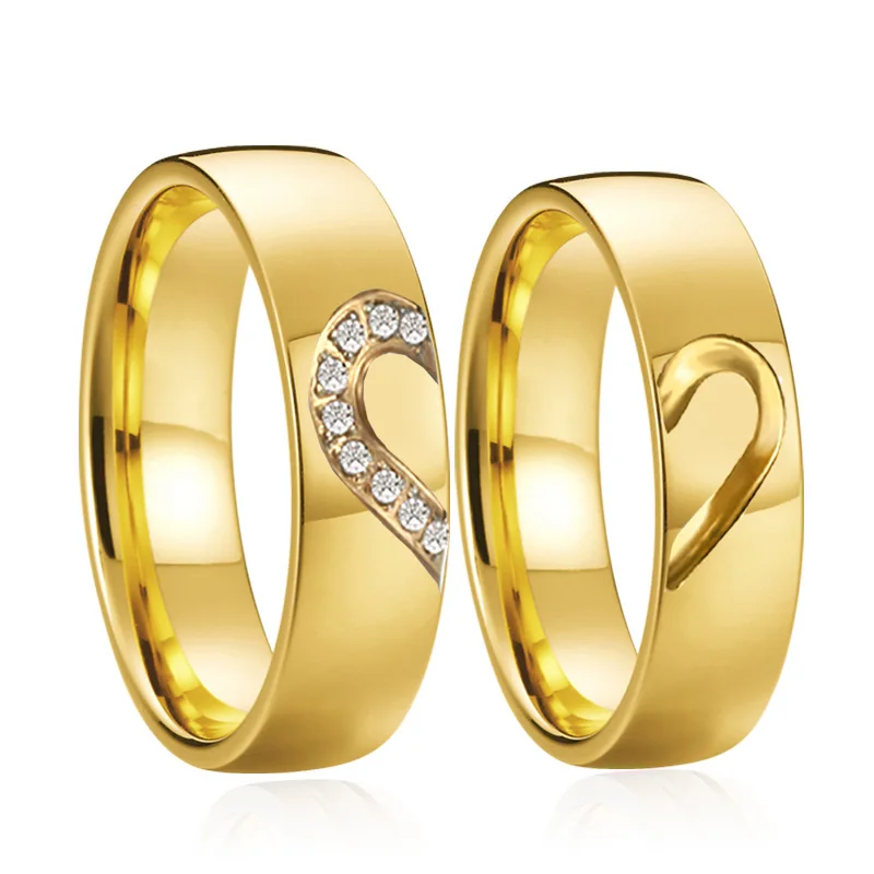 Women Fashion Traders COUPLE BAND RING Alloy Cubic Zirconia Gold Plated Ring  Set Price in India - Buy Women Fashion Traders COUPLE BAND RING Alloy Cubic  Zirconia Gold Plated Ring Set Online