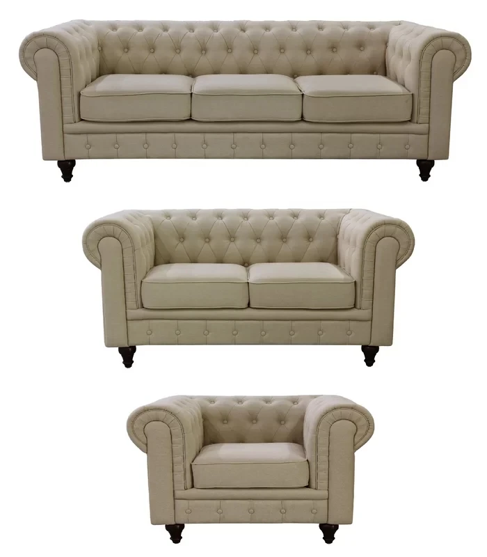 Antique American Classic Living Room Fabrics - Chesterfield