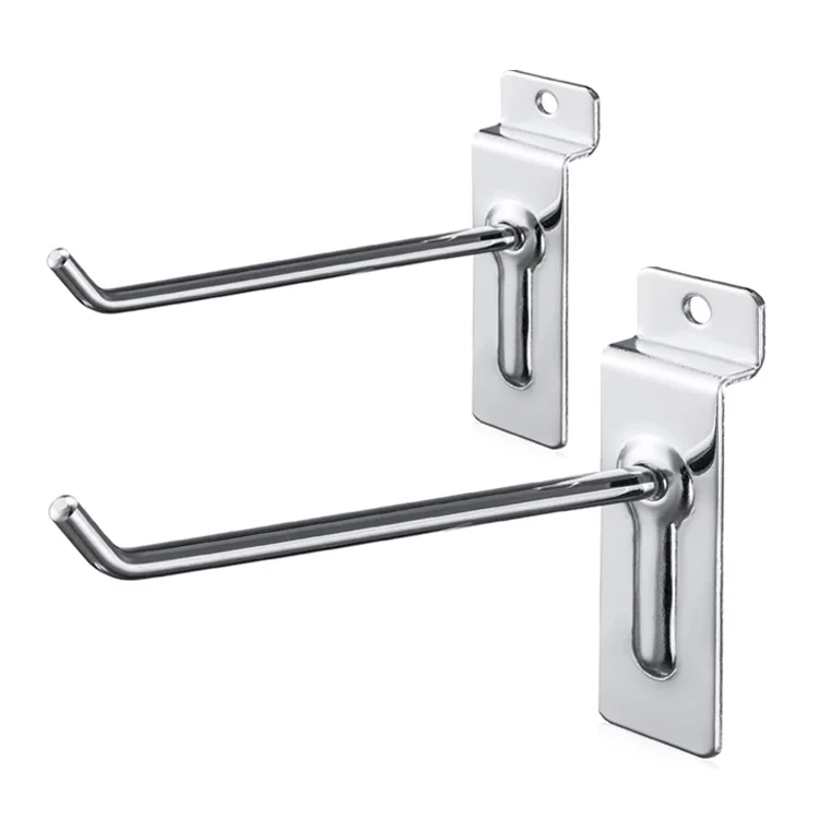 Commercial Slatwall Hooks: Heavy-Gauge Steel/Iron Hybrid Hangers