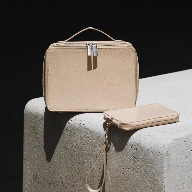 Custom Luxury Leather Make Up Makeup Storage Organizer Pouch New Vanity