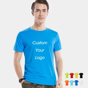 wholesale blank Cheap Quick Dry tshirt custom Sublimation logo printing 100% Polyester Plain Running Dry Fit men's t-shirts