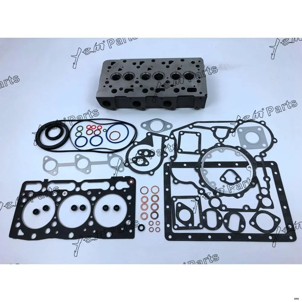D1005 Engine Cylinder Head With Full Gasket Set for Kubota Engine Replacement Parts