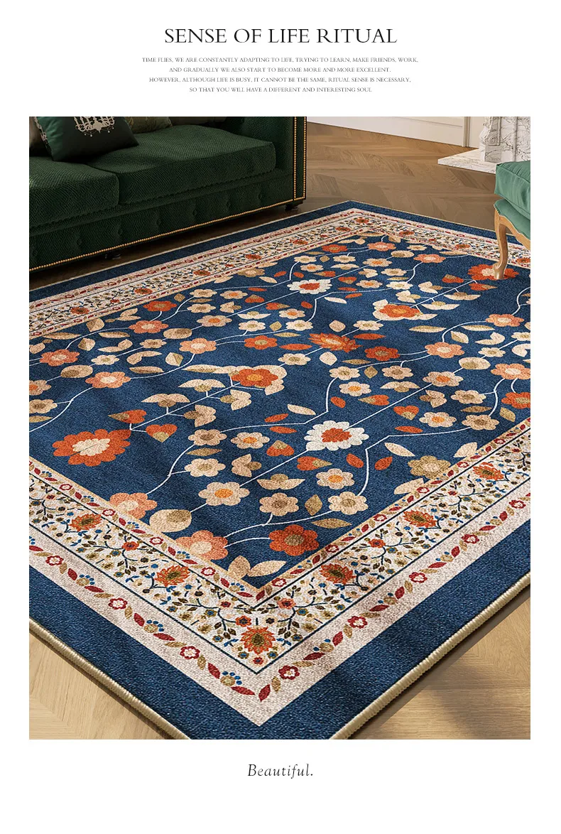 Machine Made Luxury Printed Living Room Home Decorative Rugs Carpet