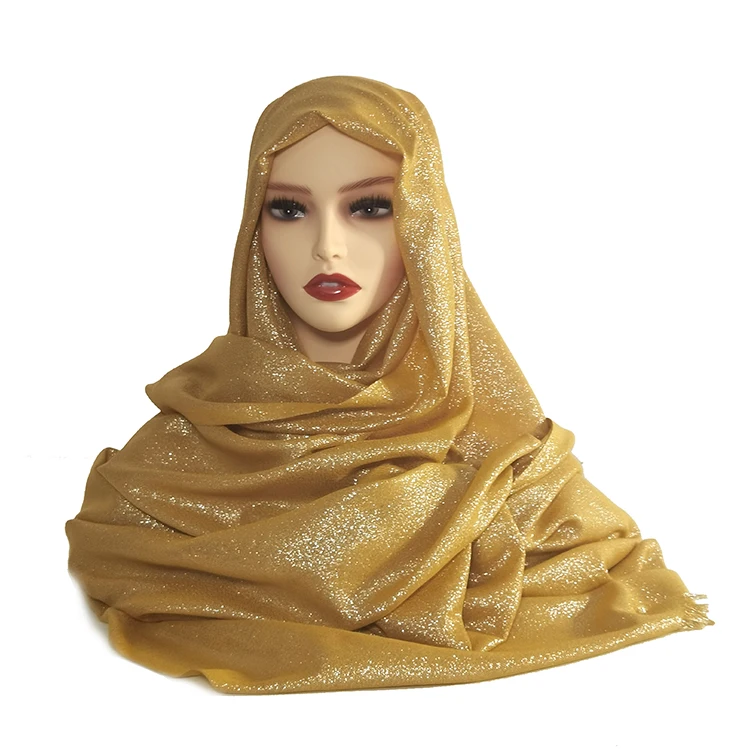 Glitter Gift Wrap Shawl: Elegant Muslim Hijab Wrapping Styles