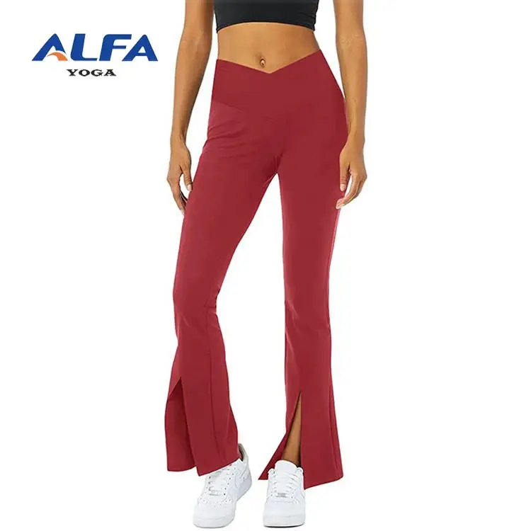 Alfa Workout Gym Red Yoga V-cross Waist 
