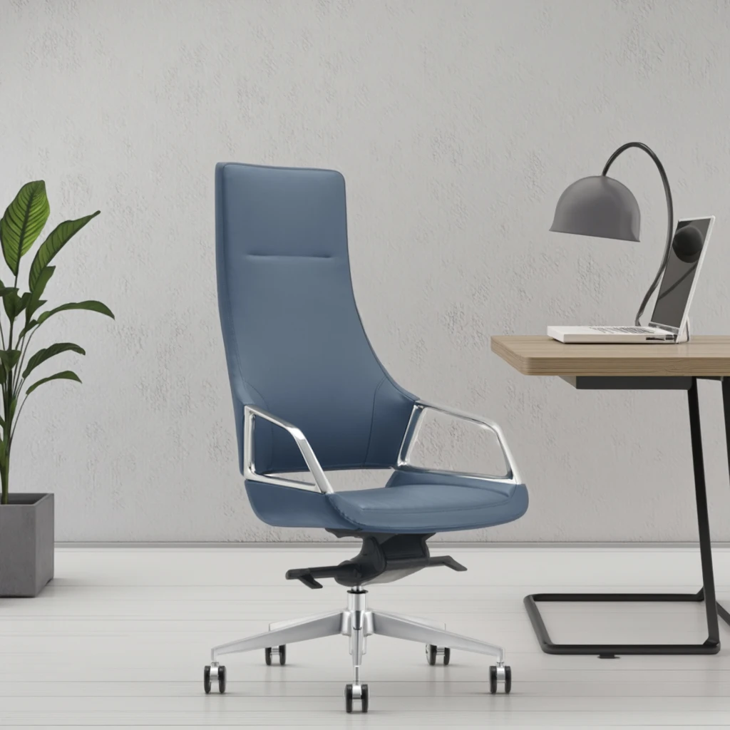 Self-Balancing Modern Leather Executive Office Chair with Automatic Tilt Adjustable Height Steel Base Professional Ergonomics 5