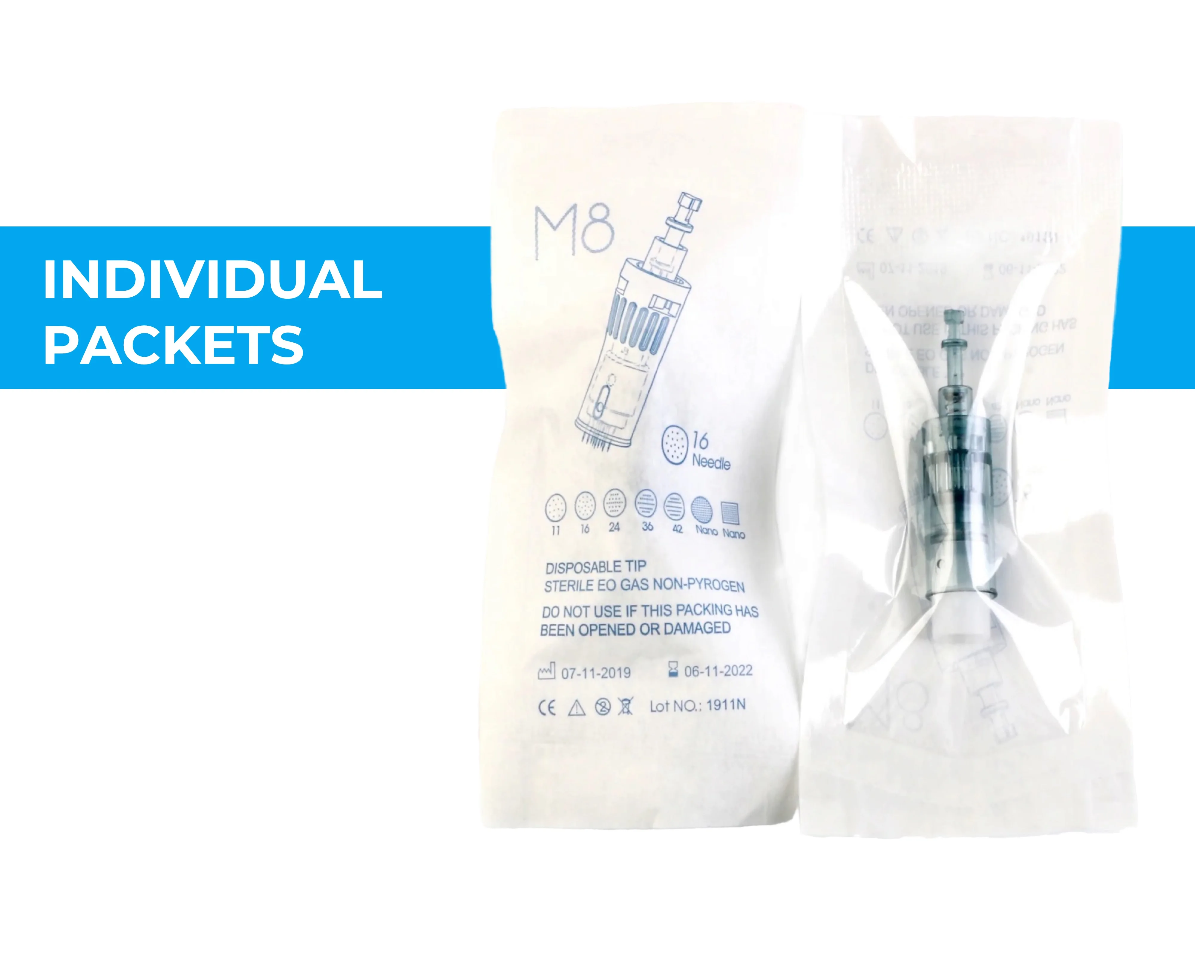 Shop Dr. Pen M8 replacement cartridges in 11, 16, 24, 36, 42 Pin, Nano RD, 5D, 3D and Nano W options. Single-use cartridges for the M8 microneedling device. Replacement Needle Cartridges For Dr. Pen M8 – 11/16/24/36/42 Pin & Nano Tips