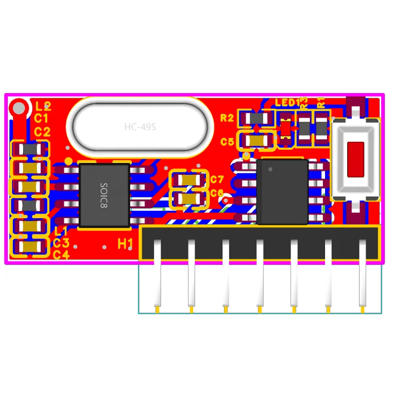 Fbd-rx01a 433MHZ Wireless RF Decoding Module Remote Control Receiver Board Remote Receiver Wireless Rf Modules