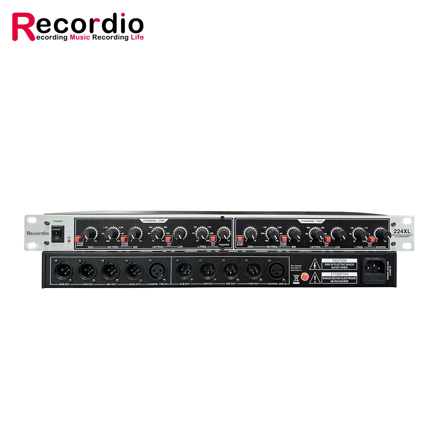 GAX-224XL Professional Stage Crossover 4 Way Audio Splitter