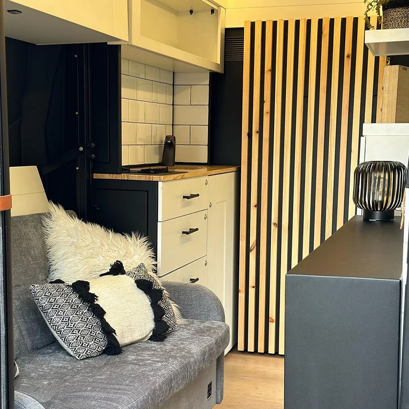 Modules Camper Insert Sliding Unit for Van Interior Kits Sprinter Rv Box Live in Vanity Camping Electric