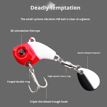 Wholesale Small Whirlwind VIB Mini Iron Plate Vibrating Sequin Lure Simulation Long Casting Freshwater Saltwater Metal Live Bait – Metal Jig – view 3