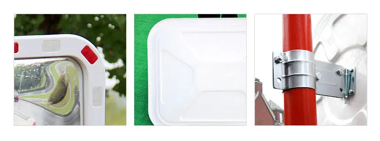 100cm Polycarbonate Acrylic Black White Surface Round Rectangle Outdoor Indoor Safety Concave Convex Mirror