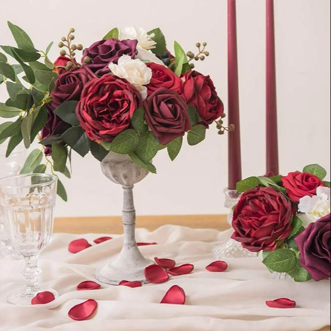 WHITE SILK ROSE PETALS Wedding Confetti Flower Table Decoration 