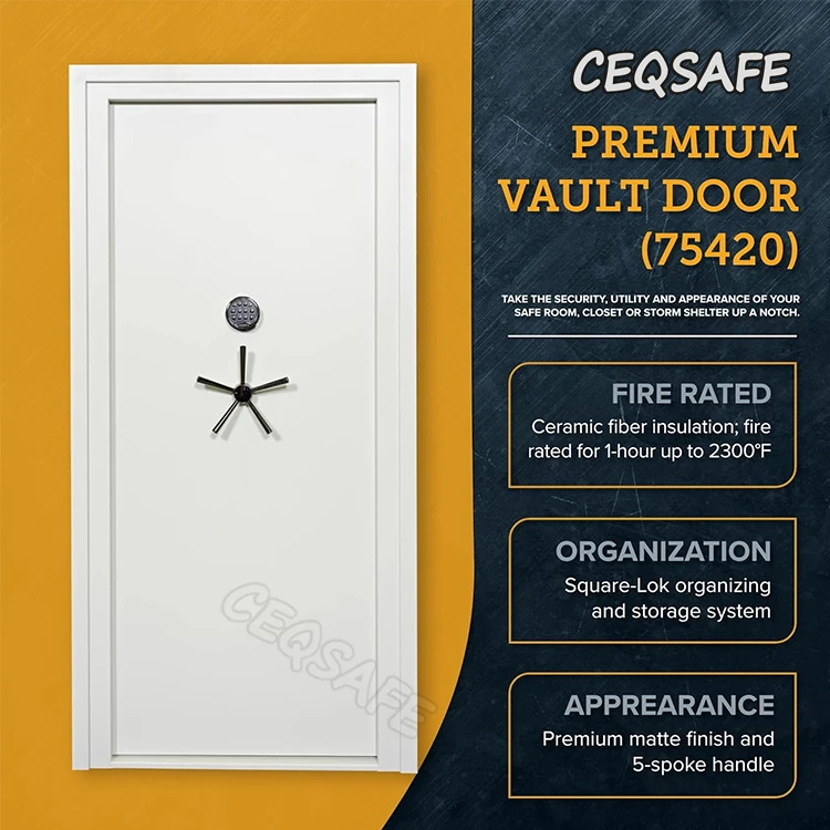 CEQSAFE High Quality Steel Metal High Security Bank Vault Security Vault Door manufacture