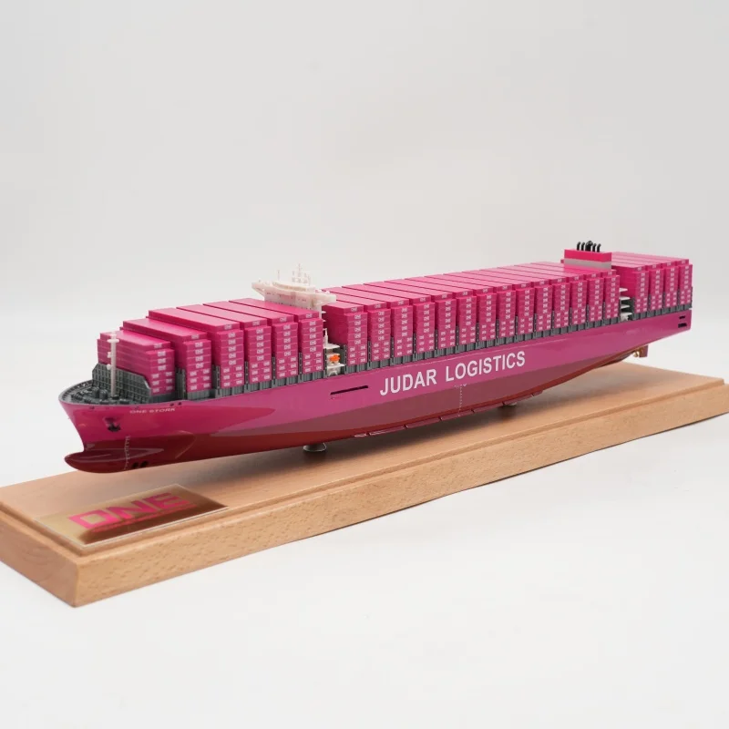 【LAC】Custom Made 45cm JUDAR Workmanship Cargo Ship Model Scale 1:888 Simulation Container Ship Model for Business Gift