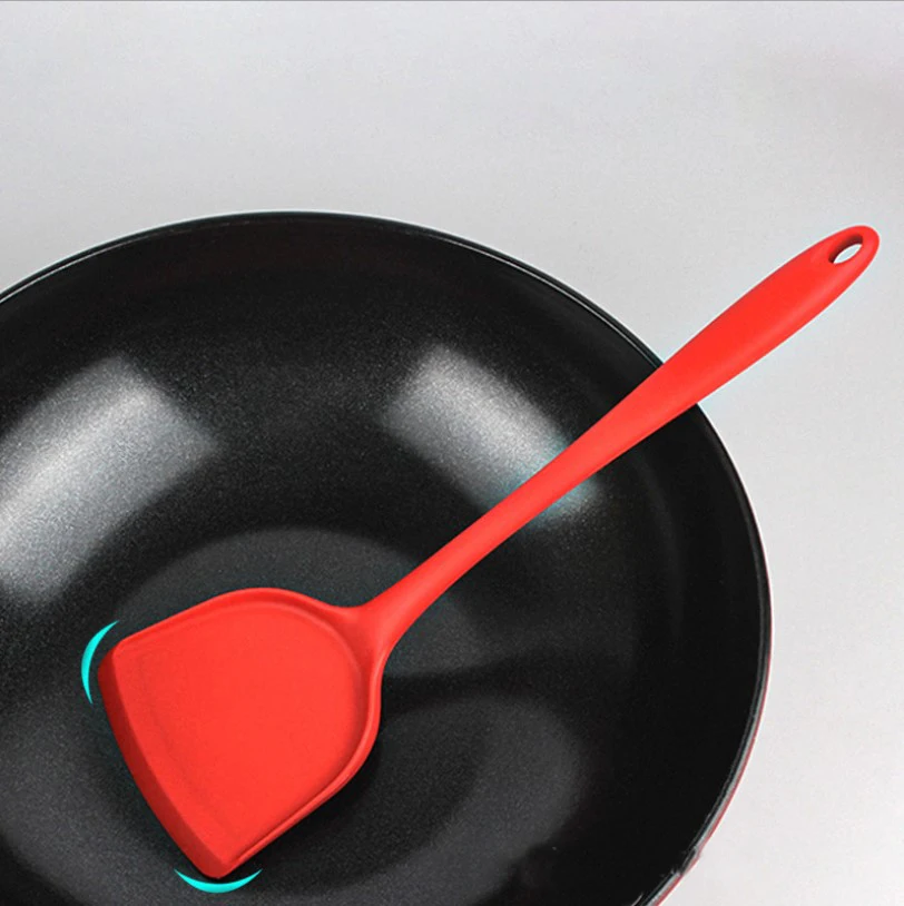 Get 【Sowe】 Silicone Spatula, Non-Stick Pan Dedicated Stir Fry Spatula  Delivered