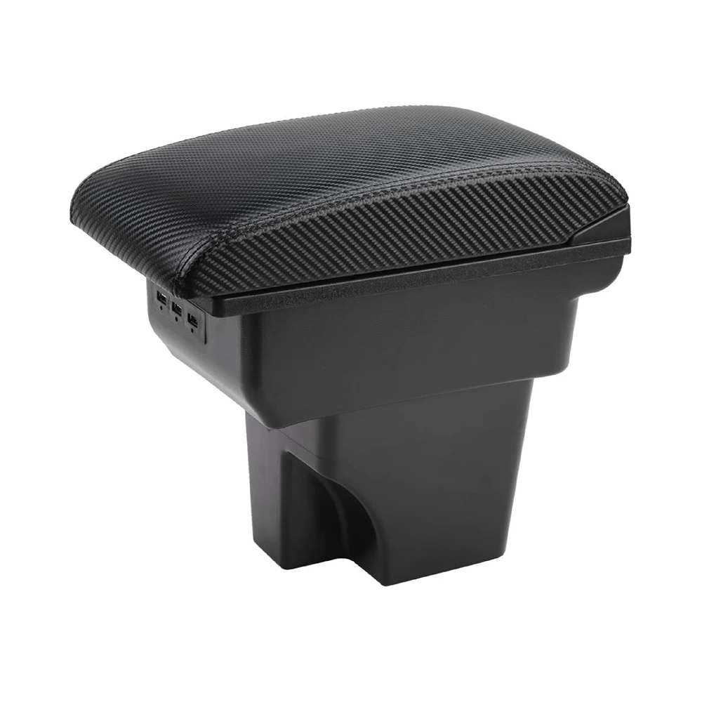 TIYPEOR High Quality Rotatable Car Accent Armrest Box Front USB Charger with Storage and Cup Holder at an Exceptional Low Price