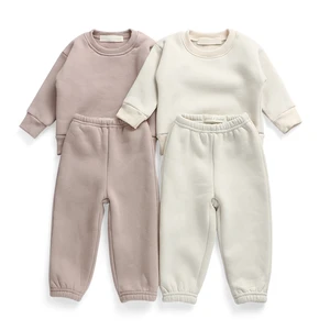 Boutique Autumn Child Clothing Set Fleece Tracksuit Long Sleeve Outfits Baby Girl Sportswear