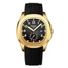 5 gold black - silicone band