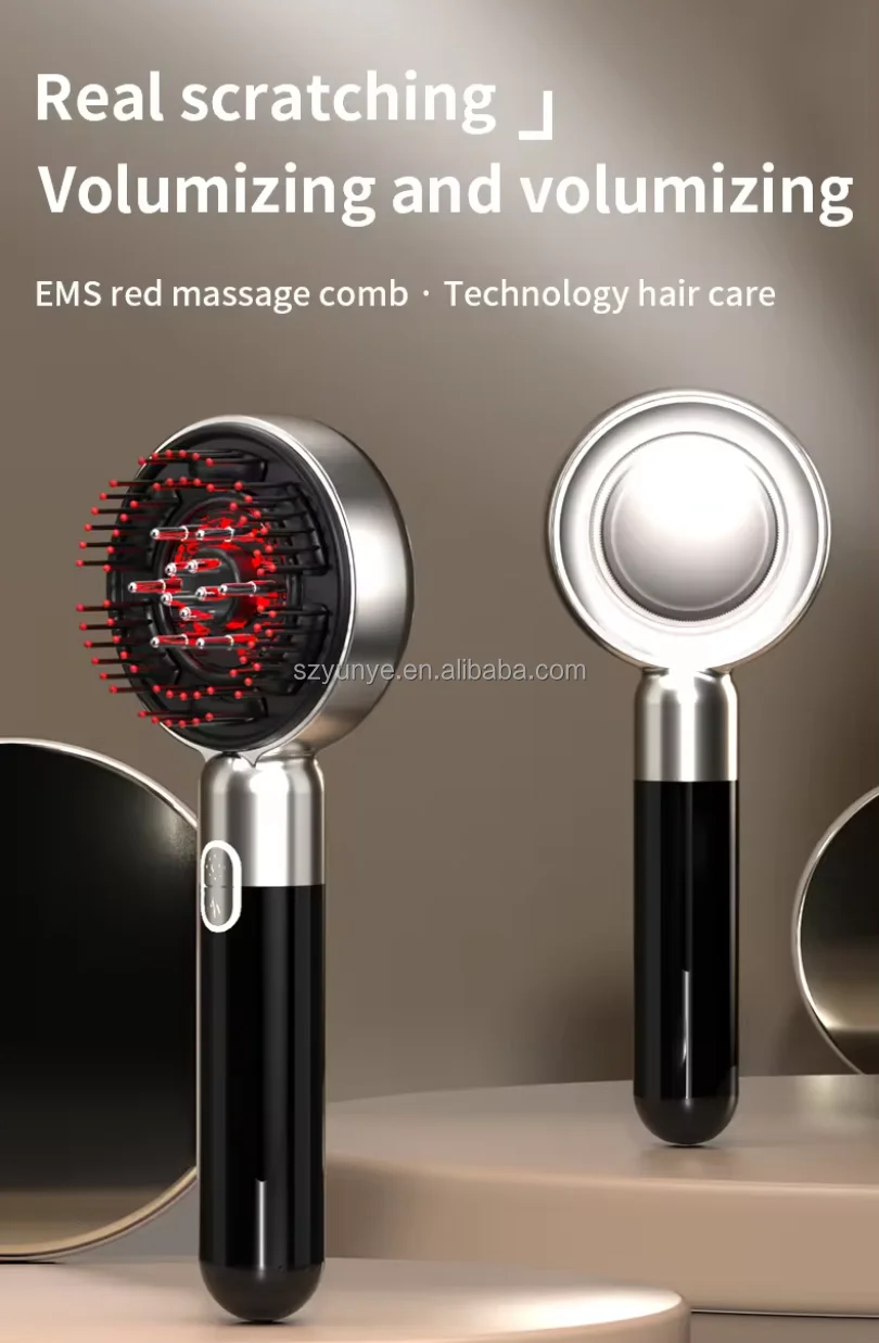 Led Comb Trend 2024 Electric Head Comb LED Red Light Anti Hair Loss